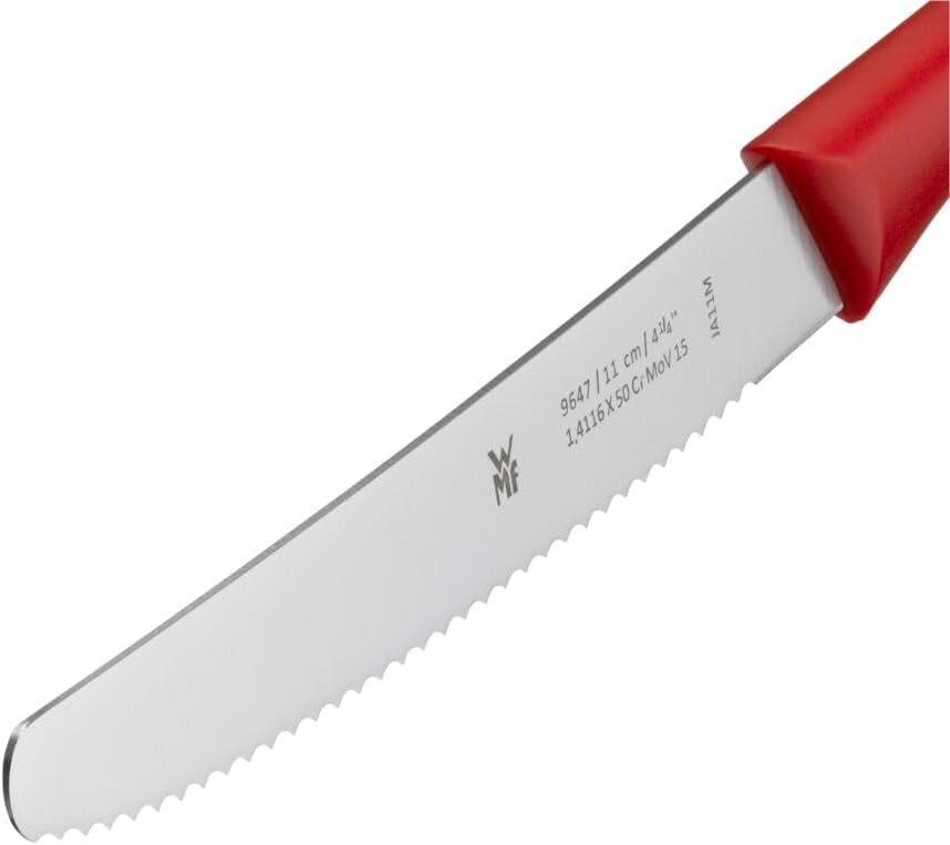 WMF Frühstücksmesser Set 2-teilig, 23 cm, Brötchenmesser Wellenschliff, Brotzeitmesser, Spezialkling