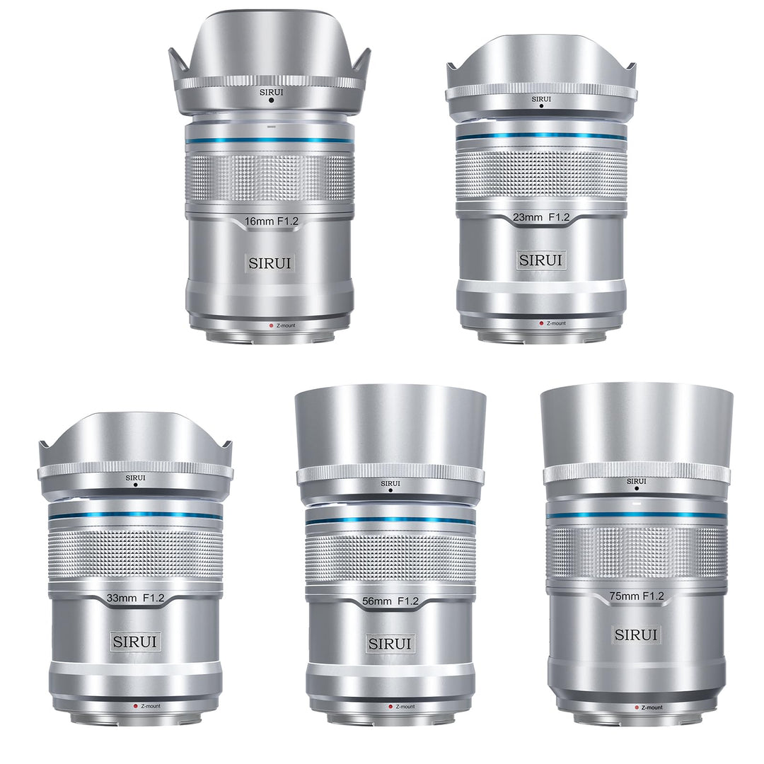 SIRUI Sniper F1.2 Autofokus-Objektiv-Set, 16mm, 23mm, 33mm, 56mm,75mm Weitwinkel APS-C Kameraobjekti