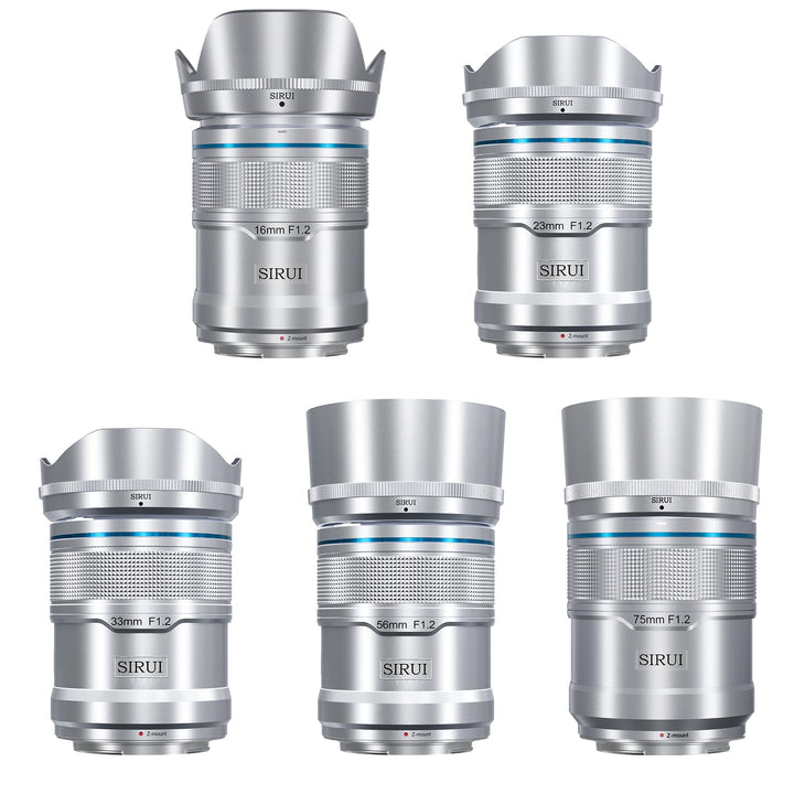 SIRUI Sniper F1.2 Autofokus-Objektiv-Set, 16mm, 23mm, 33mm, 56mm,75mm Weitwinkel APS-C Kameraobjekti