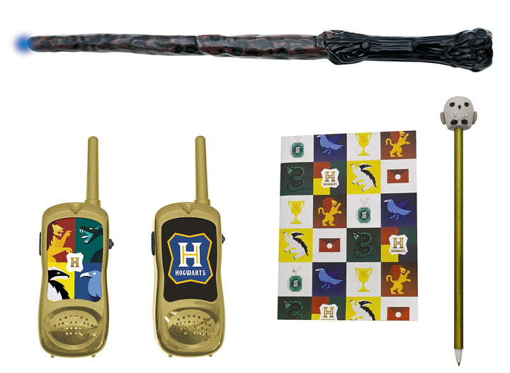 Lexibook, Harry Potter, Zauberer-Abenteurer-Set mit Talkies-Walkies, Zauberstab, Notizbuch, Stift, R