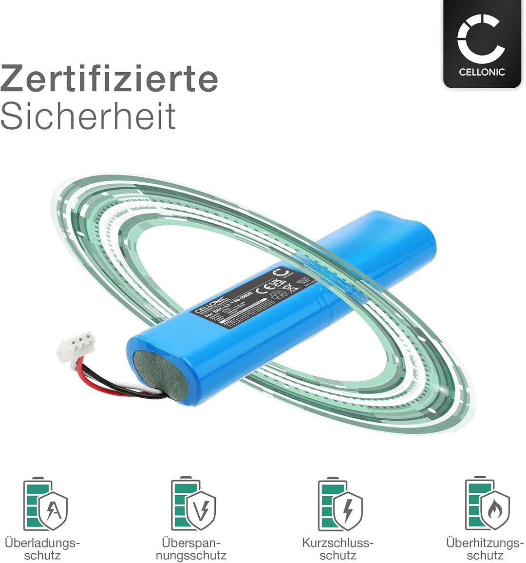 CELLONIC Akku kompatibel mit ECOVACS Deebot DG31, DG36, DN56, N5, 10002743 1x Akku 3400mAh, 1x Akku