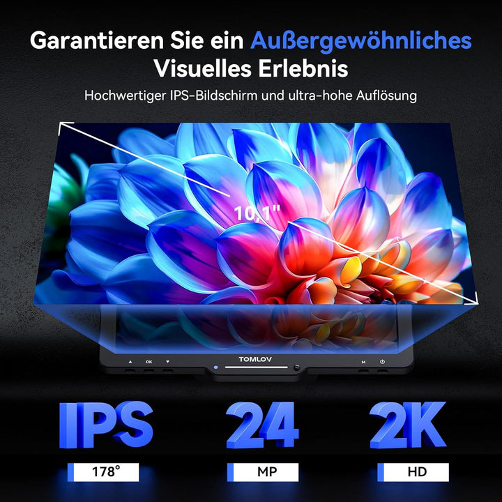 TOMLOV TriL110 3 Objektiv 2K HDMI Digitales Mikroskop, 10,1" Münzmikroskop für gesamte Münzen mit IP