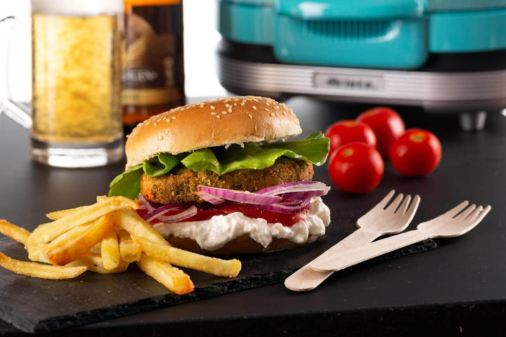 Ariete 205 Hamburger Maker Party Time, Burgermaschine, 1200 W, doppelte Antihaftplatten, 2 Fächer, l