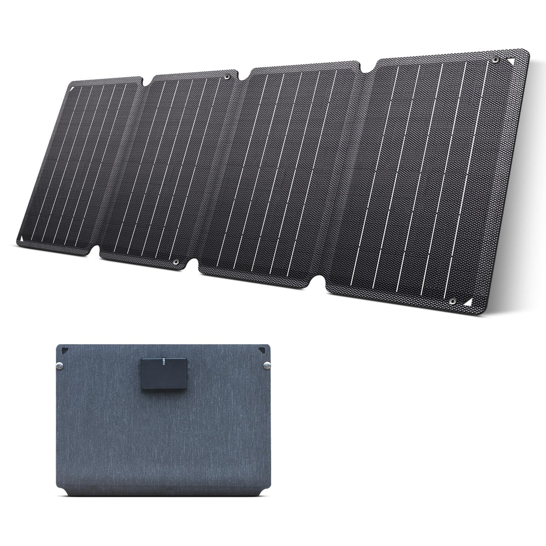 36W Solarladegerät, Solarpanel Faltbare 14V, Mini Solar Ladegerät mit 18W Schnelles Aufladen(1 USB +
