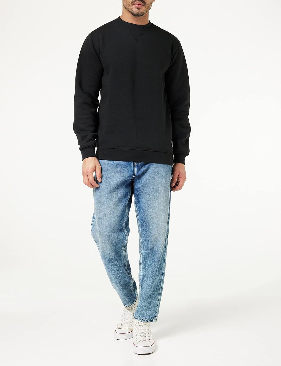 Carhartt Herren Weites, Mittelschweres Rundhalsausschnitt Sweatshirt XS Schwarz, XS Schwarz