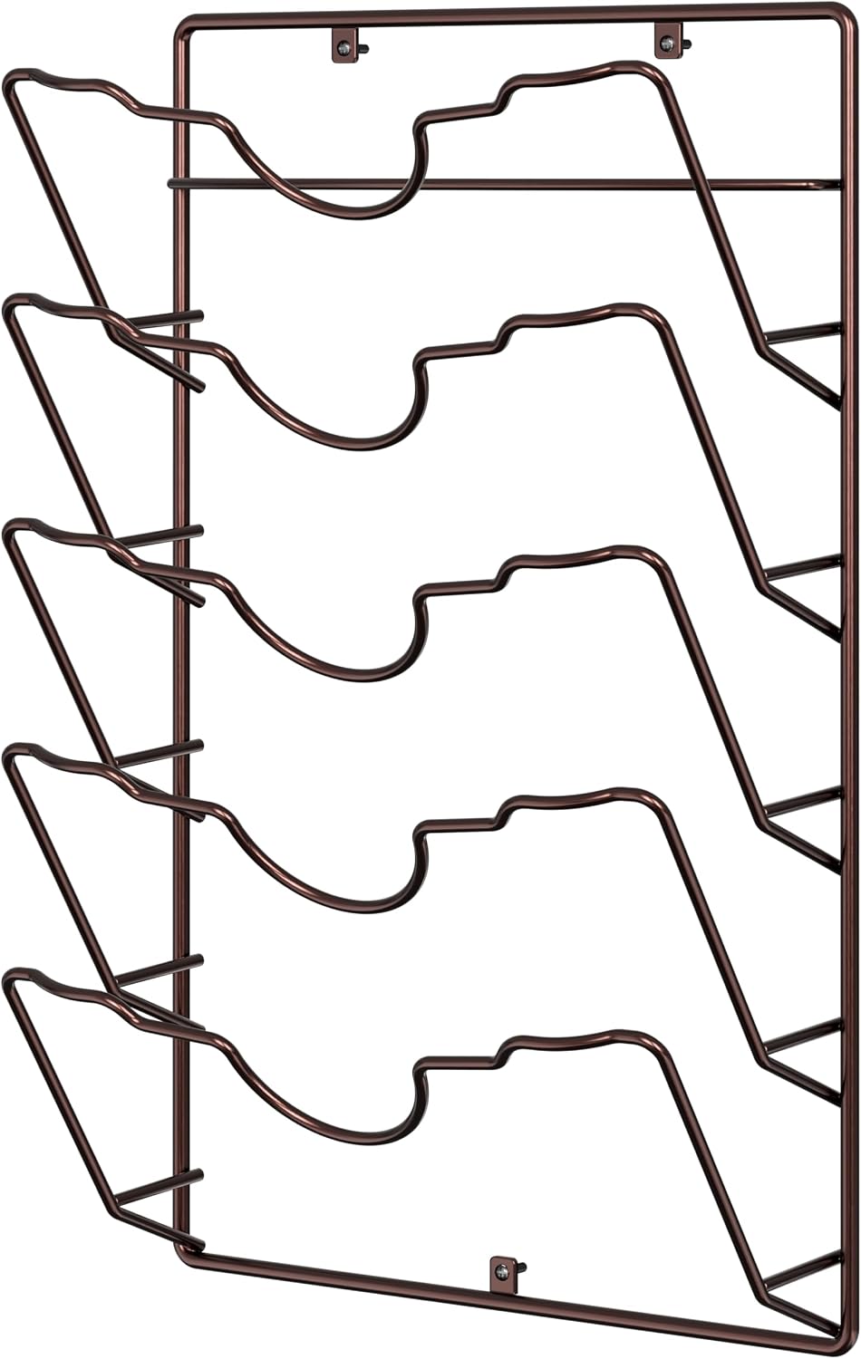 Simple Houseware Topfdeckelregal zur Wandmontage, 24,1 cm B x 11,4 cm T x 44,2 cm, Bronze-Finish, Br