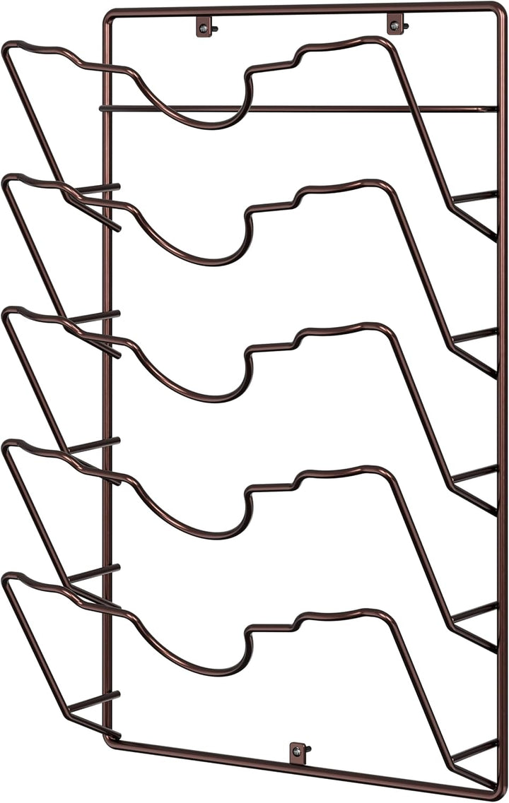 Simple Houseware Topfdeckelregal zur Wandmontage, 24,1 cm B x 11,4 cm T x 44,2 cm, Bronze-Finish, Br