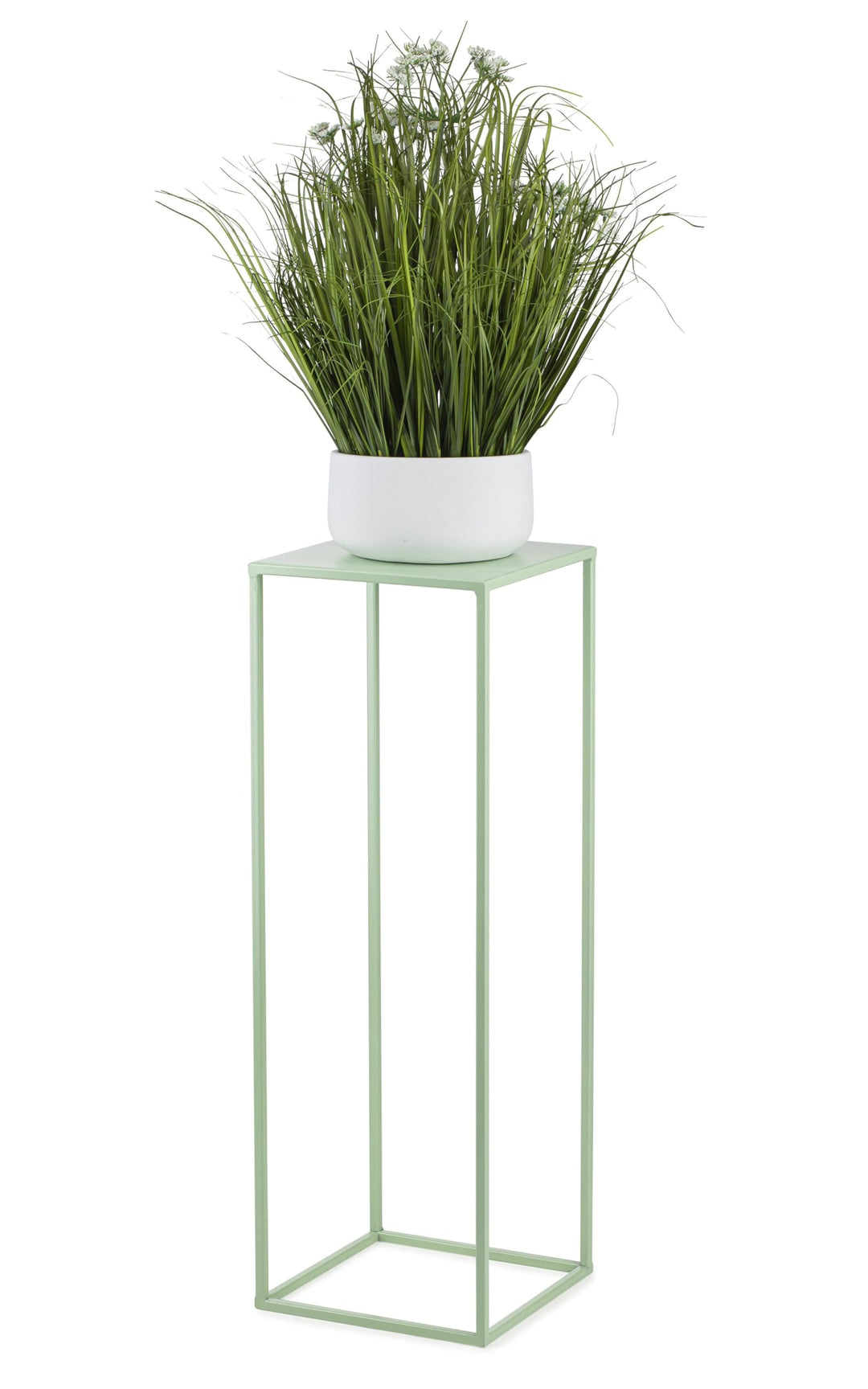 HowHomely Blumenständer Metall Grünblau 70 cm Hoch - Solider und Robuster Blumenhocker Metall - Pfla