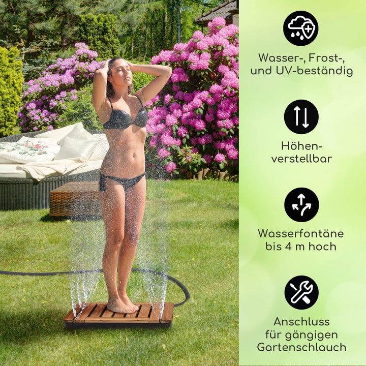 blumfeldt Mobile Gartendusche, Aussendusche für den Garten, Bodendusche mit 4m Wasserstrahlhöhe, Bod
