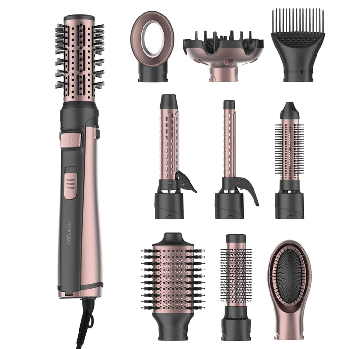 Cecotec Warmluftbürste CeramicCare 10in1 AirBrush Gyro, 1100W | 3 Geschwindigkeits, Temperaturstufen