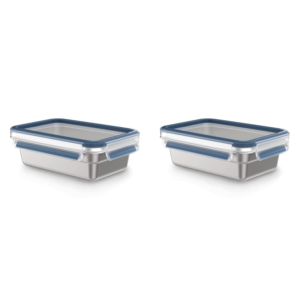Emsa N11504 Clip & Close Edelstahl Frischhaltedose & N11503 Clip & Close Edelstahl Frischhaltedose |