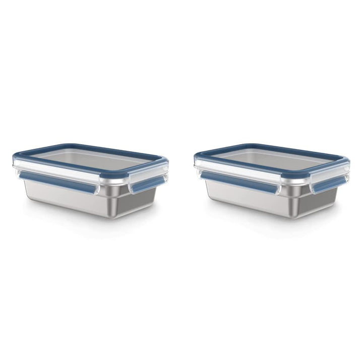 Emsa N11504 Clip & Close Edelstahl Frischhaltedose & N11503 Clip & Close Edelstahl Frischhaltedose |