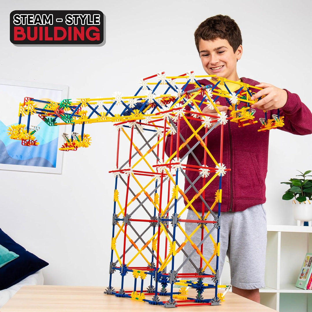 K'NEX 17035 Thrill Rides 3-in-1 Classic Amusement Park Building Set, 744 Piece Kids Building Set for