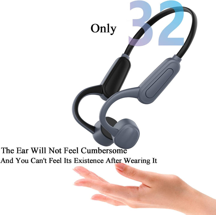 ESSONIO Bluetooth Headphones on Ear Sport Bone Conduction Kopfhörer with 16GB Memory IPX8 Waterproof