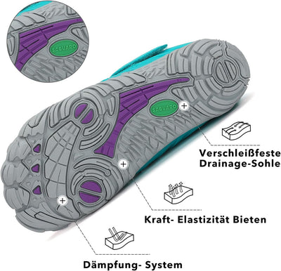 SAGUARO Barfussschuhe Kinder Barfussschuhe Schnell Trocknend Badeschuhe für Jungen Mädchen Gr.24-36