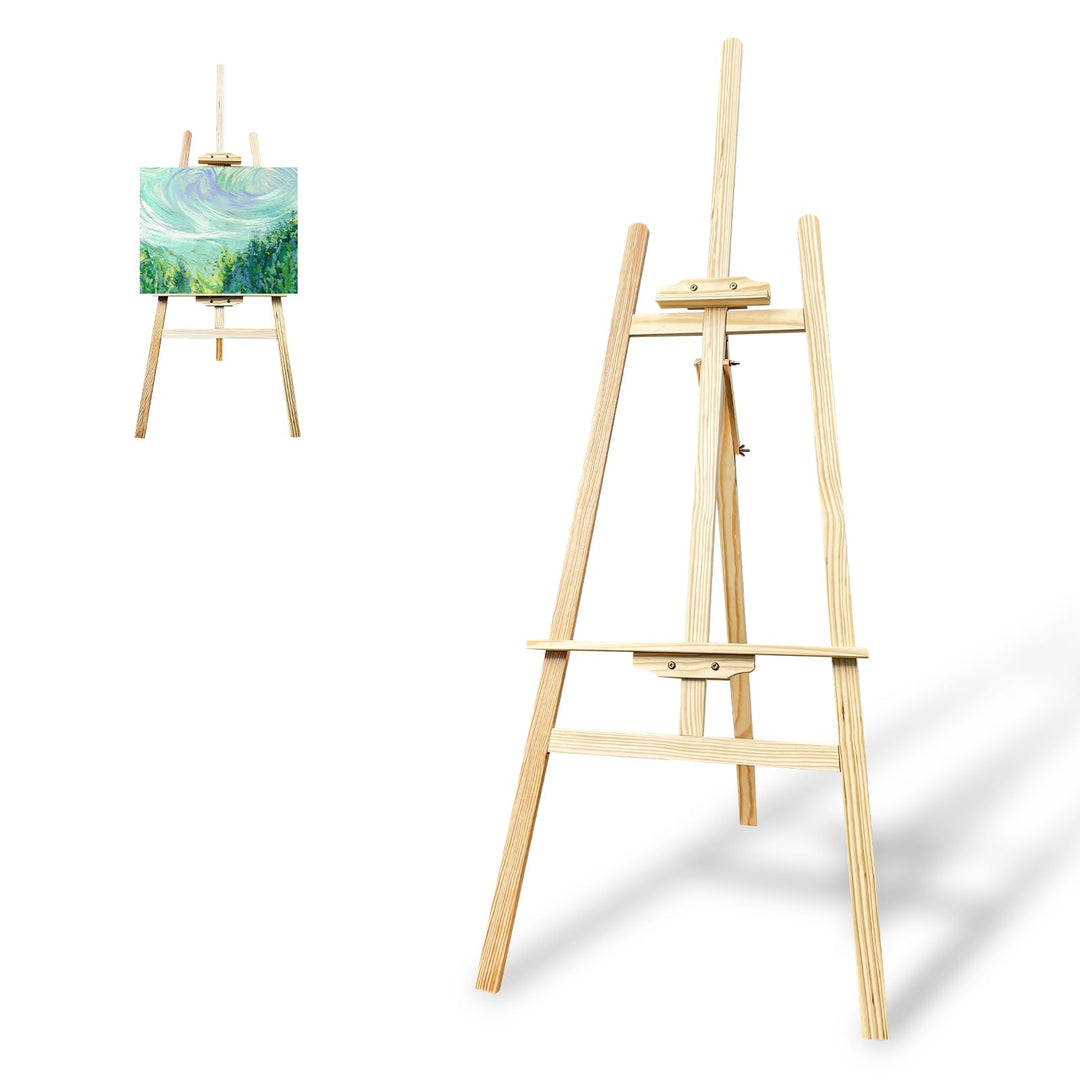 Frevoitna Staffelei Holz Gross 150Cm, Verstellbare Leinwand Ständer, Feldstaffelei, Staffeleien, Sta