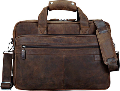 STILORD 'Atlantis' Leder Aktentasche gross Vintage Lehrertasche Arbeitstasche grosse Ledertasche Bus