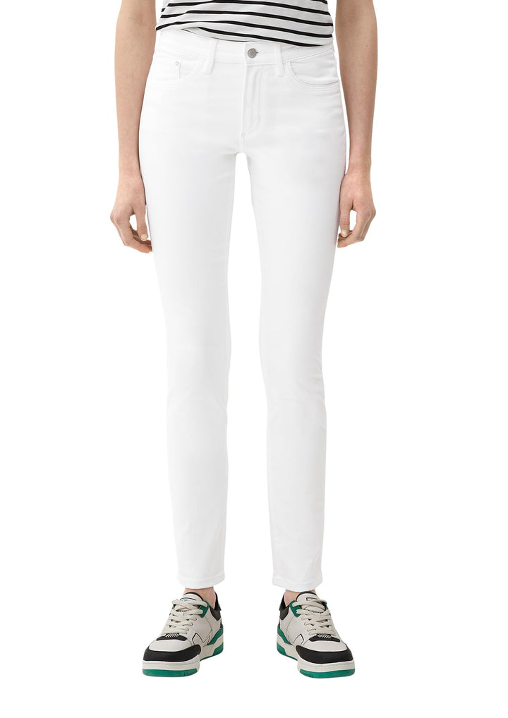 s.Oliver Damen Jeans, Betsy Slim Fit 32 Weiss, 32 Weiß