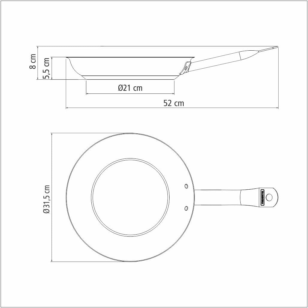 Tramontina Pfanne, Ø 30 cm, Edelstahl, antihaftbeschichtet, tiefe Bratpfanne, beschichtete Bratpfann