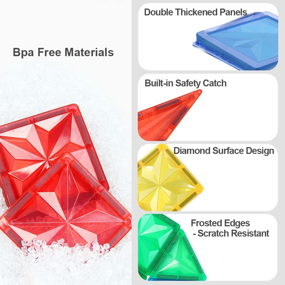 CONDIS Magnetische Bausteine 101 Teile, Magnetspielzeug Magnete Magnetbausteine Magneten Spielzeug M