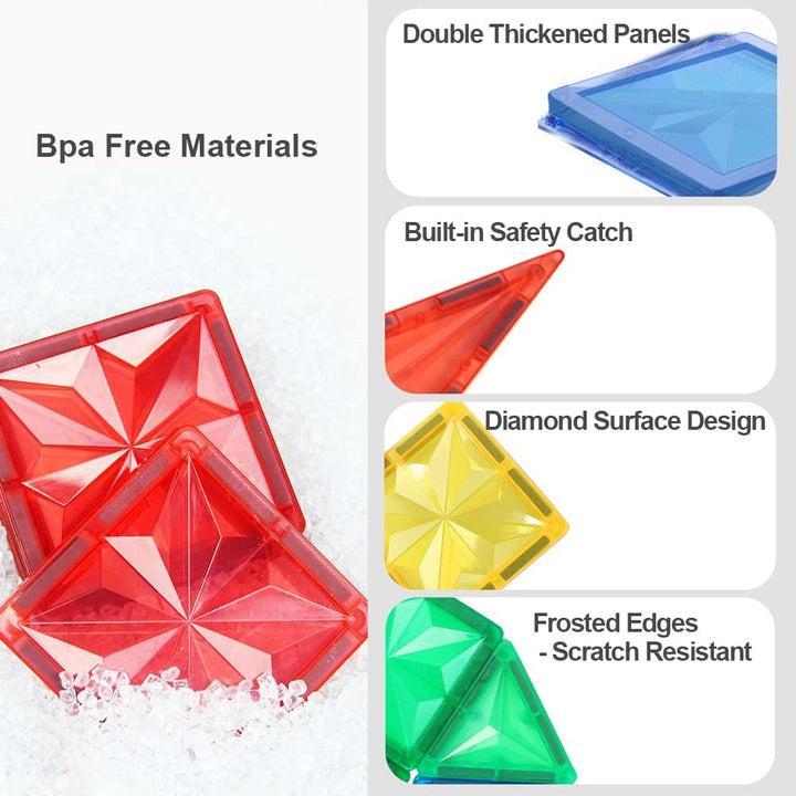 CONDIS Magnetische Bausteine 101 Teile, Magnetspielzeug Magnete Magnetbausteine Magneten Spielzeug M