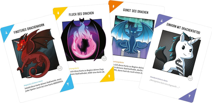 Unstable Games, Unstable Unicorns – Drachen, Erweiterung, Partyspiel, Kartenspiel, 2-8 Spieler, Ab 8