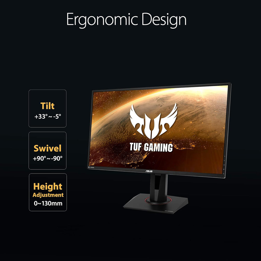 ASUS TUF Gaming VG27AQZ - 27 Zoll WQHD Monitor - 165 Hz, 1ms MPRT, G-Sync kompatibel, HDR 10 - IPS P
