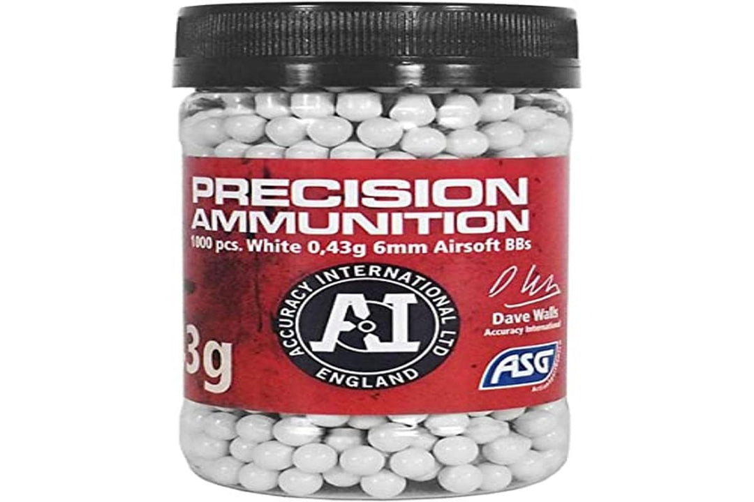 ASG Accuracy International Kugeln, 0,43 g, 1000 Stück, für Erwachsene, Unisex, Weiss, Einheitsgrösse