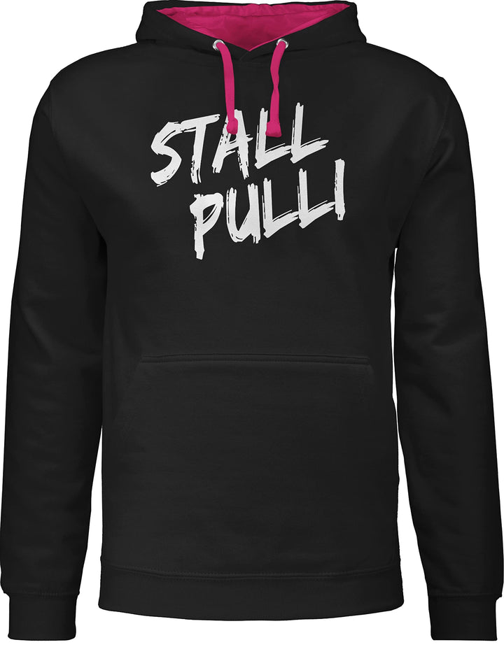 Shirtracer - Pullover Herren Frauen Hoodie Kontrast zweifarbig - Pferde - Damen - Stallpulli Distres