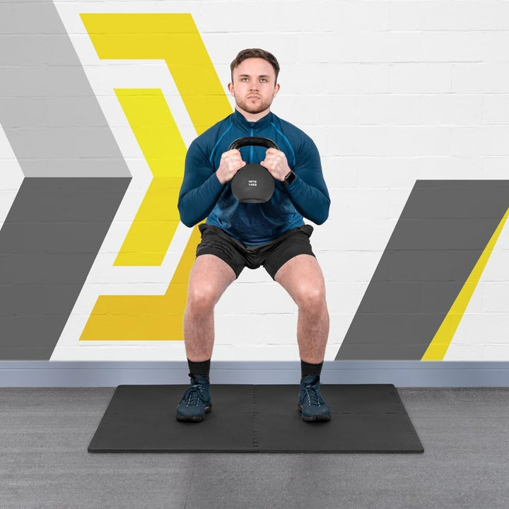 FORZA ineinandergreifende Boden-Gymnastikmatten │ 60cm² grosse Fliesen │ EVA-Schaumstoffpolsterung S