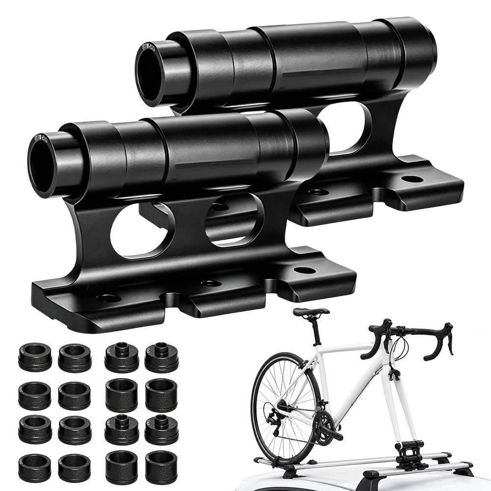 2 Stück Gabelhalterung Fahrrad, Auto Fahrrad Dachträger Gabelhalterung Kompatibel mit 5/12/15x100mm