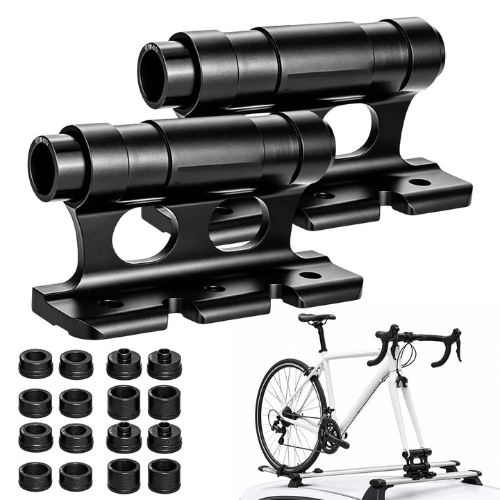 2 Stück Gabelhalterung Fahrrad, Auto Fahrrad Dachträger Gabelhalterung Kompatibel mit 5/12/15x100mm