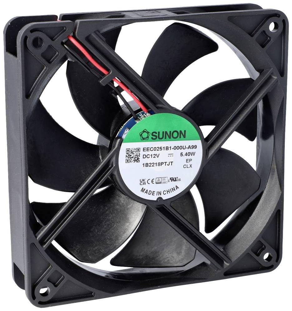 Sunon EEC0251B2-000U-A99 Axiallüfter 12 V/DC 157.97 m³/h (L x B x H) 25 x 120 x 120 mm