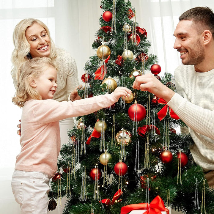 2500 Stränge Weihnachtsbaum Dekorationen Lametta Girlande Irisierende Lametta Folie Fransen Eiszapfe
