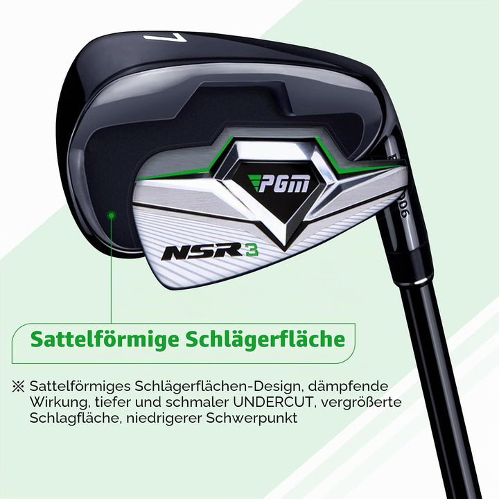 PGM Golfschläger NSR III Golf Iron Thru Gap Wedge mit Graphitschäften für Rechtshänder - S/R Flex R