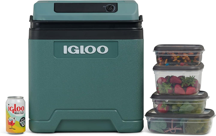 IGLOO elektrische Kühlbox IE27 für Auto und Steckdose, 27 L, 12V und 230V