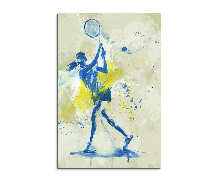 Paul Sinus Art Tennis III 90x60cm SPORTBILDER Splash Art Wandbild Aquarell Art