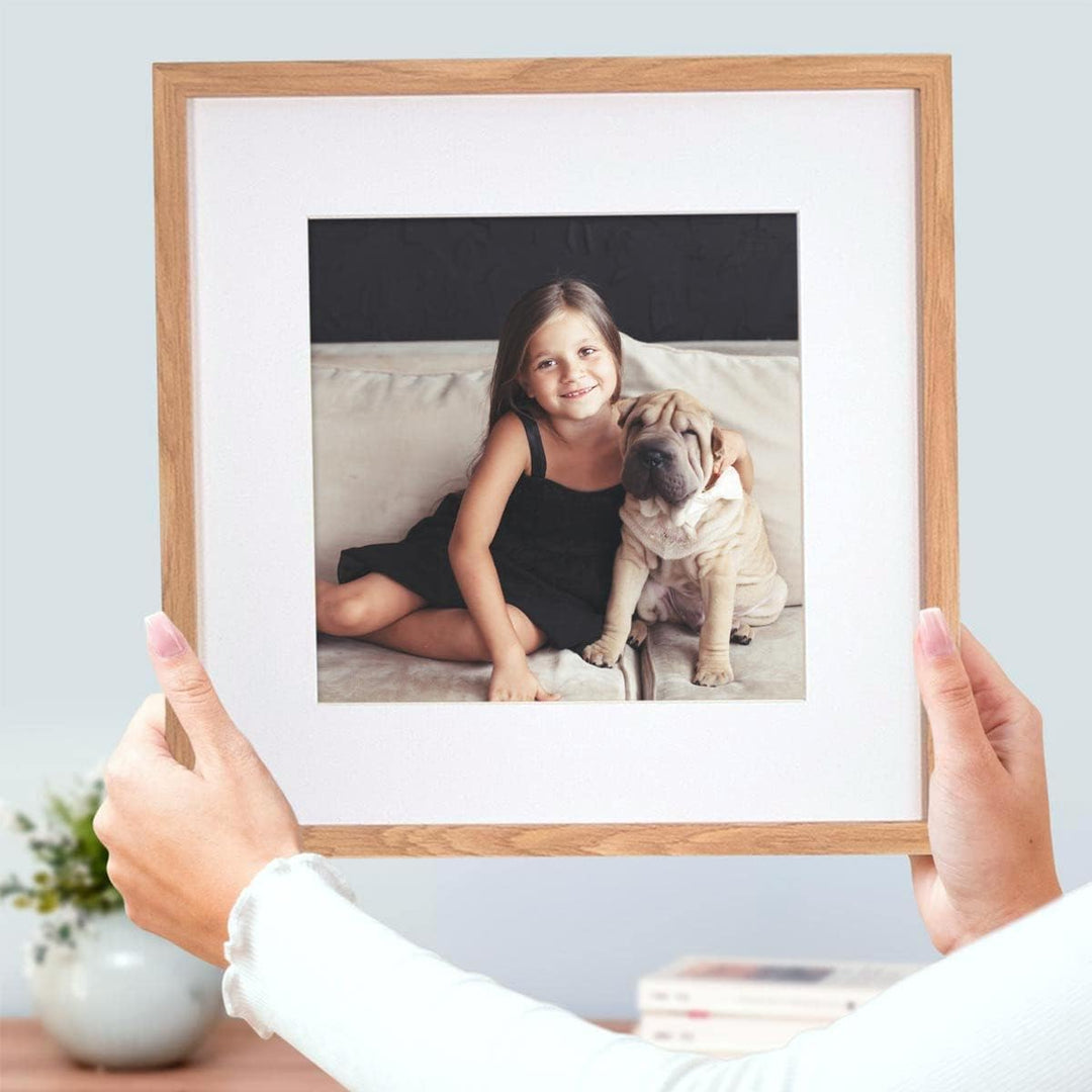 PHOTOLINI Passepartout 40x40 aussen für 30x30 innen, säurefrei 1,5 mm Passepartout Karton Creme-Weis
