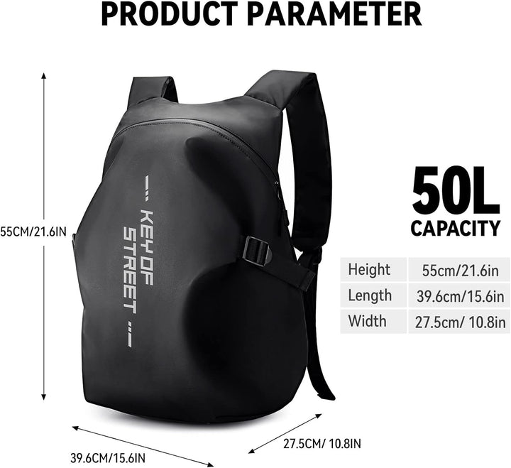 Motorradrucksäcke für Herren, wasserdichter Helmrucksack, Motorradzubehör, Laptoptaschen, Reiserucks