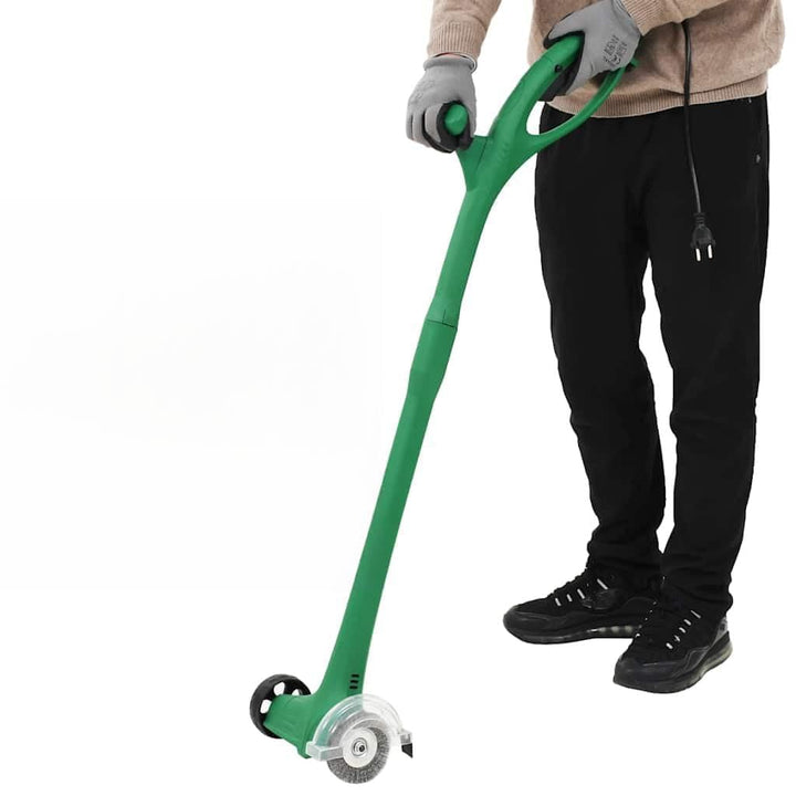 Elektrischer Fugenreiniger 140 W Grün mit 10 cm Bürstendurchmesser, Nylonbürste und Metallbürste, 12