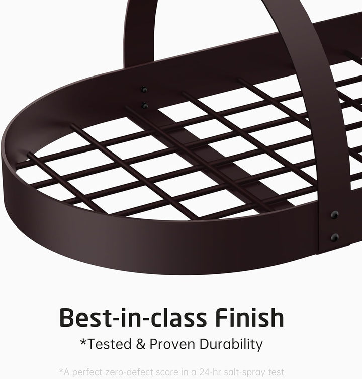 KES 85x39cm Ölbronze Topfhalter Pfannenhalter Hängeregal Küche Topfregal Deckenregal Hängend Küchenr