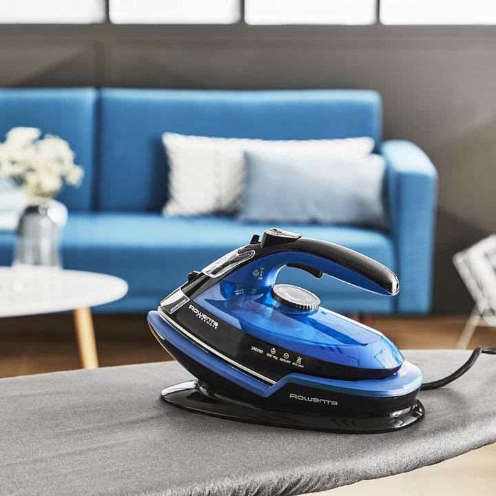 Rowenta Freemove DE5010 Dampfbügeleisen | Schwarzes & Blaues Modell | 2400W | Kabellose Technologie