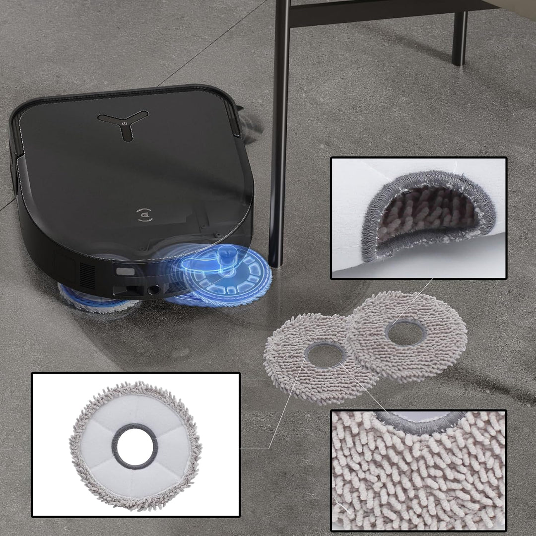 18 Stück Zubehör Kompatibel mit ECOVACS X5 Omni(1 Hauptbürste, 4 Seitenbürsten, 4 Filter, 4 Wischtüc