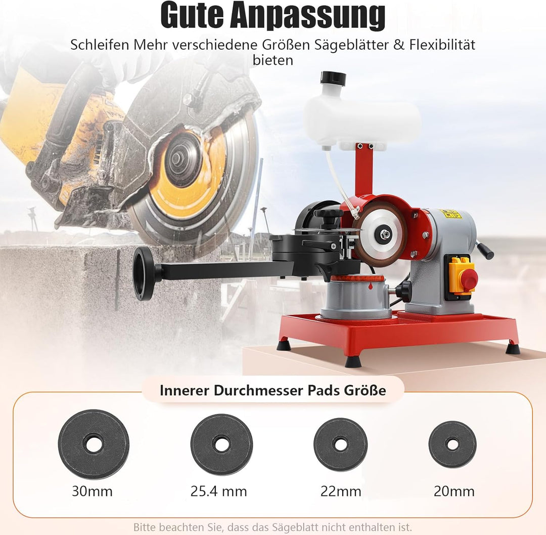370W Kreissägeblattschärfer für 80-700mm Sägeblätter Nassschleifer 2850RPM Profi Sägeblatt Schärfger