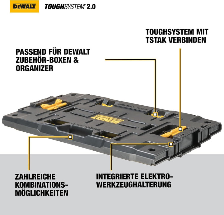 Dewalt Adapter für ToughSystem & TSTAK Werkzeugboxen DWST08017-1 (bietet zahlreiche Kombinationsmögl