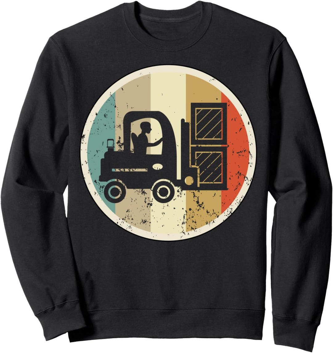 Stapler Fahrer Lagerist Gabelstapler Retro Vintage Grunge Sweatshirt
