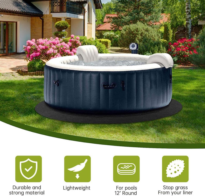 300CM Whirlpool Poolmatten Schutzboden, Pool Bodenmatte,Outdoor Poolunterlage Poolmatten Schutzboden
