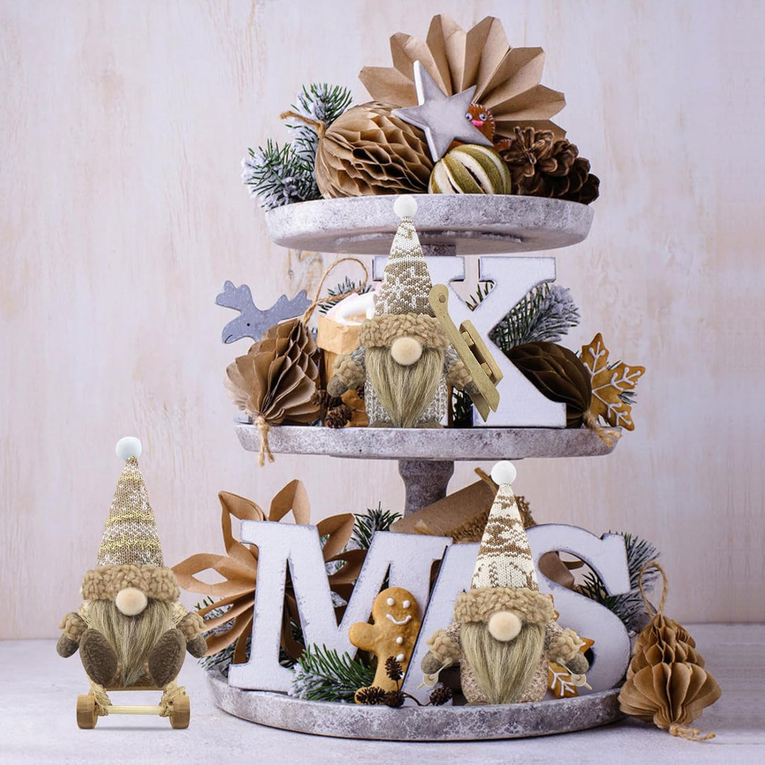 Gehydy Weihnachtswichtel Figuren 3er Set Weihnachtsdeko Wichtel Weihnachten Deko Wichtel Zubehör Dek