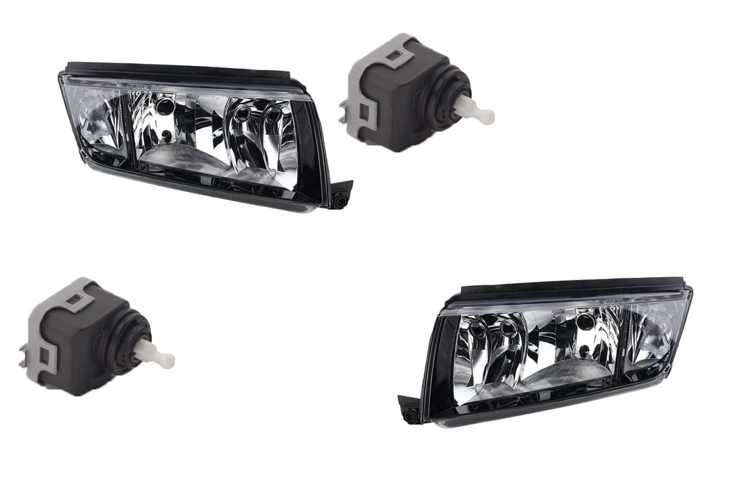 Johns, Scheinwerfer kompatibel zu Fabia 6Y 99-08 H7 H3 Links Rechts + Stellmotor