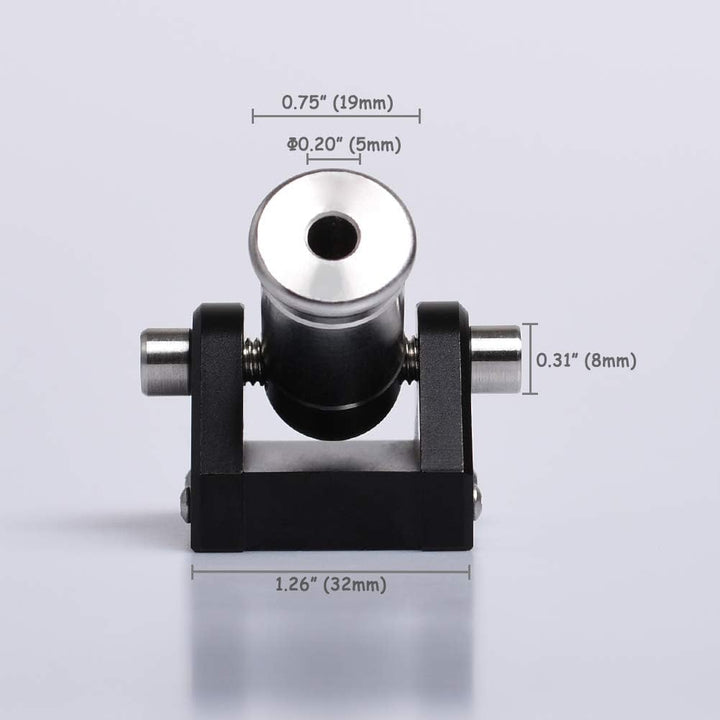 EASYANT Mini Schreibtisch Metallkanone, aus Edelstahl, CNC-gefertigtes Mini-Kanonenmodell Schwarz, S